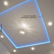Два уровня натяжного потолка с подсветкой 2