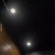 Натяжной потолок Звездное небо в ванной 4