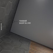 Натяжной теневой потолок в ванной 2