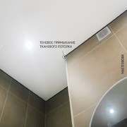 Тканевый теневой потолок в ванной комнате 2